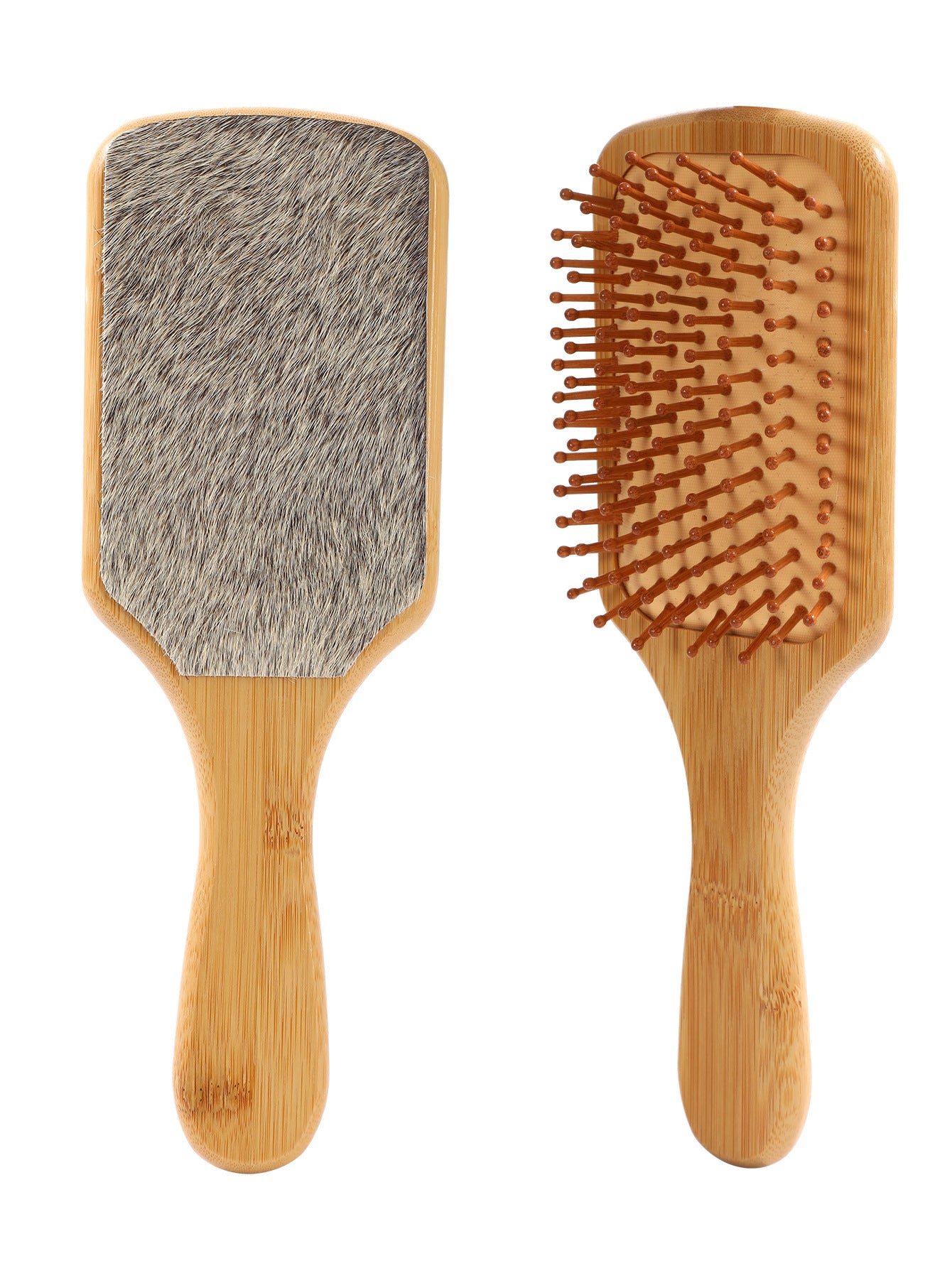 Wholesale Bamboo Real Leather Cow Retro Western Cowboy Style Air Cushion Comb Airbag Comb Meridian Massage Comb Hairdressing Comb